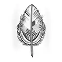 arrow feather tattoo design idea