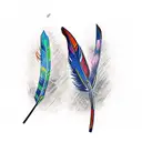 arrow feather tattoo design idea