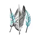 arrow feather tattoo design idea