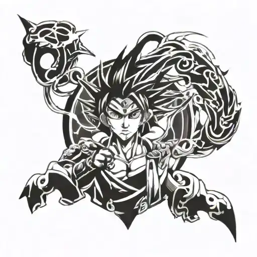 anime character  tattoo design idea