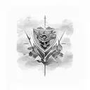 scotland topography tattoo design idea