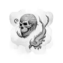 scotland topography tattoo design idea