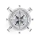 mountain compass tattoo design idea