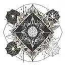 KAHU should be in the middle. Surrounded by four elements: water, air, earth and fire. Earth tattoo design idea