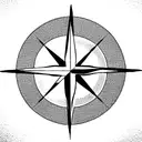 Compass tattoo design idea