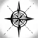 Compass tattoo design idea