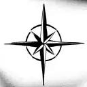 Compass tattoo design idea