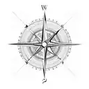 Compass tattoo design idea