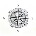 Compass tattoo design idea