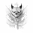 write the sentence in a line with normal font"feels good to be insane" but from at the end it drips out and fades tattoo design idea