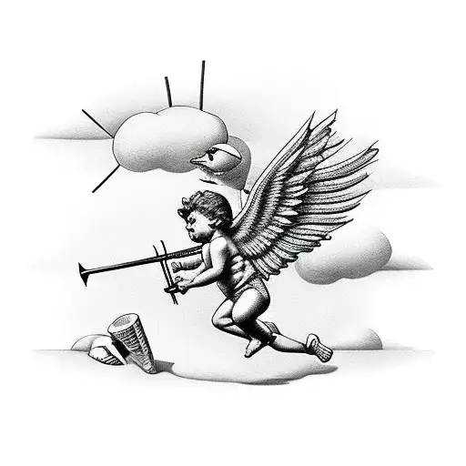 cupid tattoo design idea