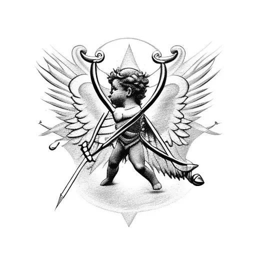 cupid tattoo design idea