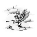 cupid tattoo design idea