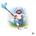 cupid tattoo design idea