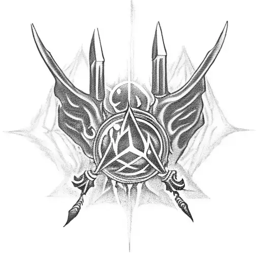 A hauntingly beautiful gothic iron claw holding a spellbook, with dark energy emanating from it. tattoo design idea