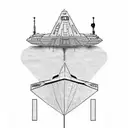 darth vader ship chasing anakin skywalker's ship tattoo design idea