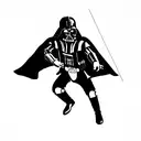 darth Vader chasing anakin skywalker tattoo design idea