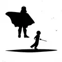 darth Vader chasing anakin skywalker tattoo design idea