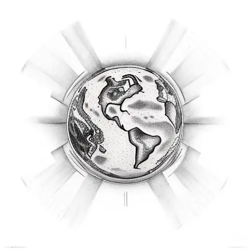 mother earth tattoo design idea