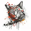 RedCrazyCat joy tattoo design idea