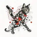 RedCrazyCat joy tattoo design idea