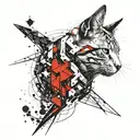 RedCrazyCat joy tattoo design idea