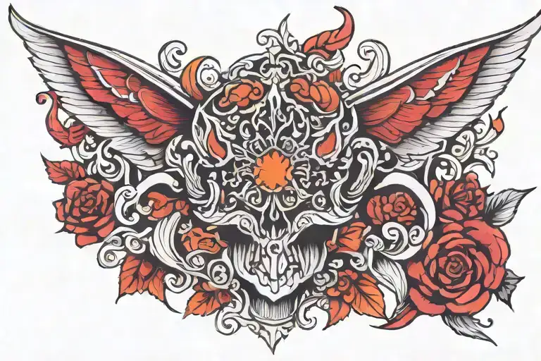 70x7 tattoo design idea