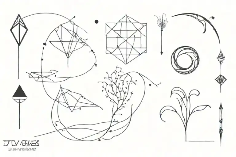 70x7 tattoo design idea