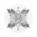 sudarshan name with peacocks  tattoo design idea