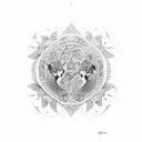 sudarshan name with peacocks  tattoo design idea