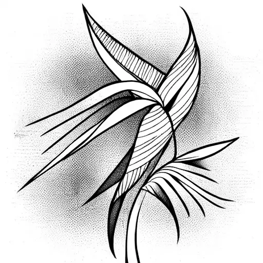 Bird of Paradise tattoo design idea