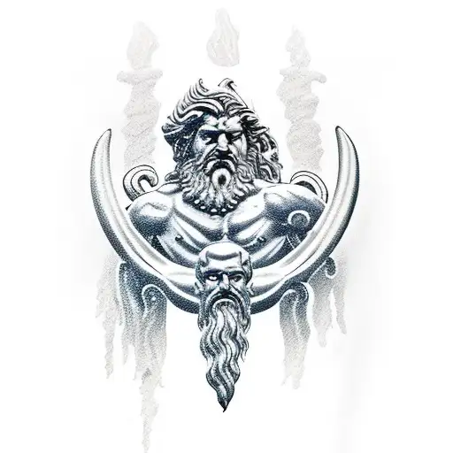 ZEUS, POSEIDON Y ADES tattoo design idea