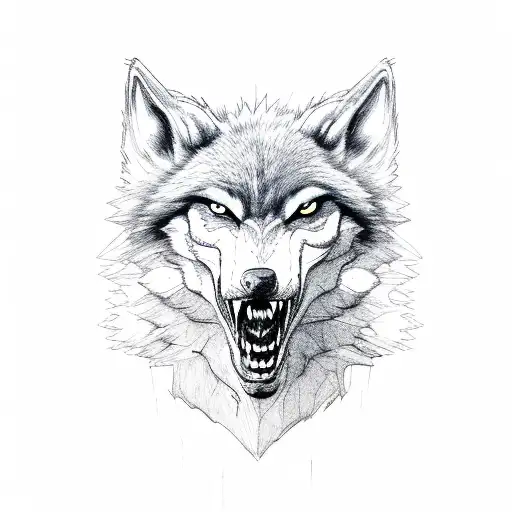 werewolf  tattoo design idea