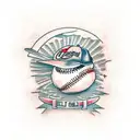 old baseball field in the distance  tattoo design idea