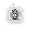 camera with fire tattoo design idea