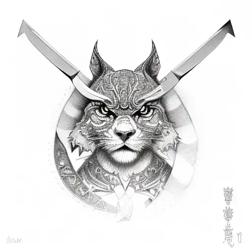 knife to law tattoo design idea