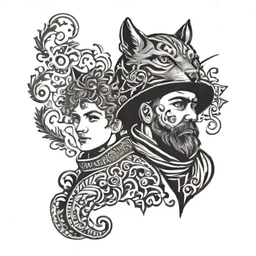 father and son matching tattoo tattoo design idea