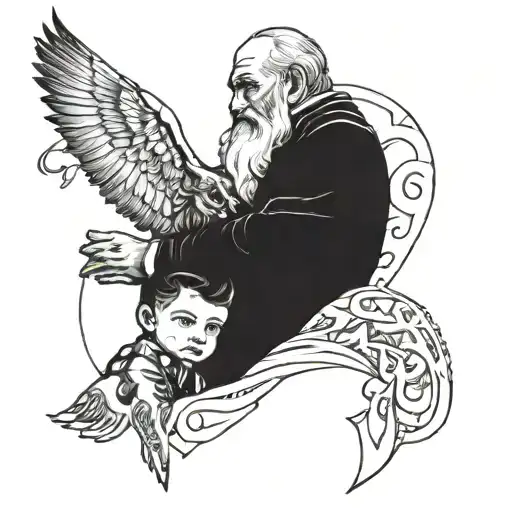 father and son matching tattoo tattoo design idea