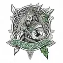 celtic warrior forearm band tattoo design idea