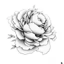Peony Rose tattoo design idea