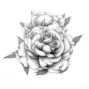 Peony Rose tattoo design idea