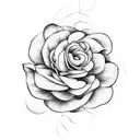 Peony Rose tattoo design idea