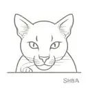 simba name cat tattoo design idea