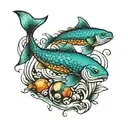 just keep swimming tattoo design idea