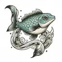 just keep swimming tattoo design idea