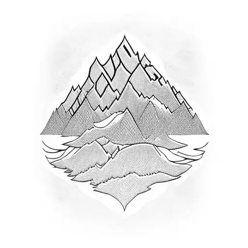 Busch light mountains tattoo design idea