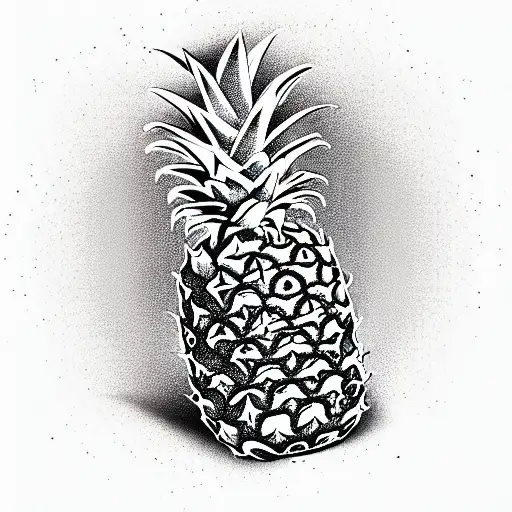 Pineapple tattoo design idea
