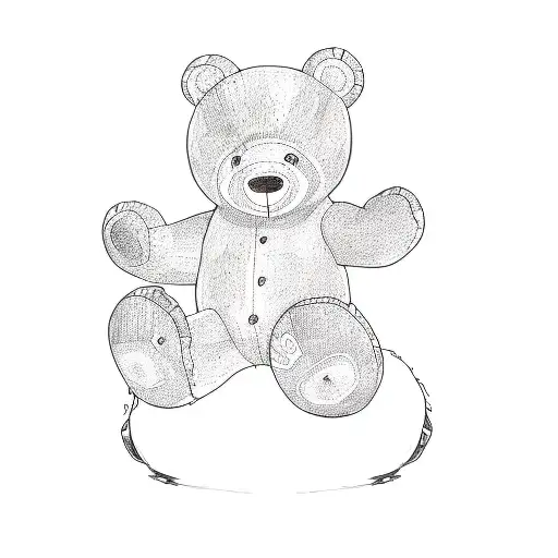 a brown teddy bear tattoo design idea