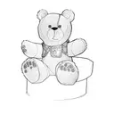 a brown teddy bear tattoo design idea