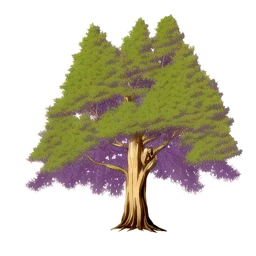 cypress tree tattoo design idea